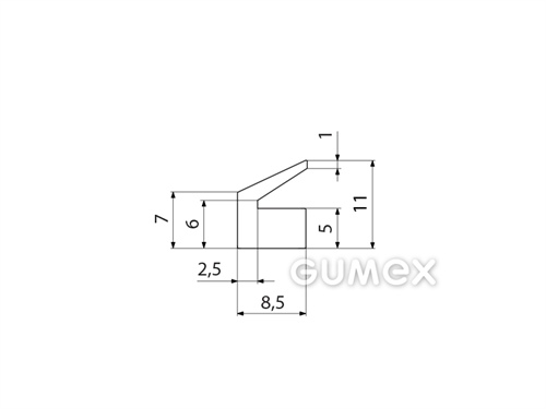 Kompaktes Silikonprofil, L-Form - 0513, 