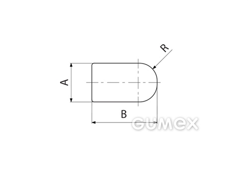 Kompaktes Silikonprofil, D-Form - 0106, 