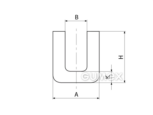 Kompaktes Silikonprofil, U-Form - 0517, 