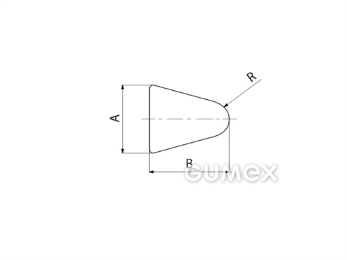 Kompaktes Silikonprofil, D-Form - 0120, 
