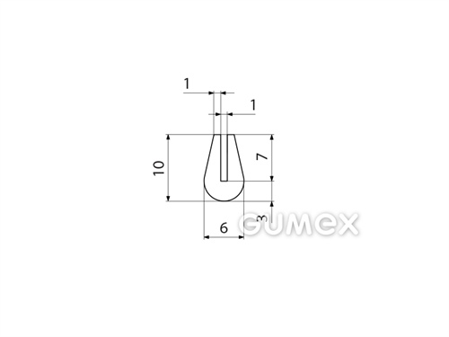 Kompaktes Silikonprofil, U-Form - 0145, 