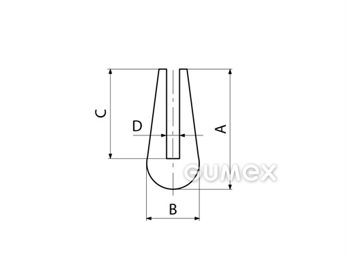 Kompaktes Silikonprofil, U-Form - 0145, 