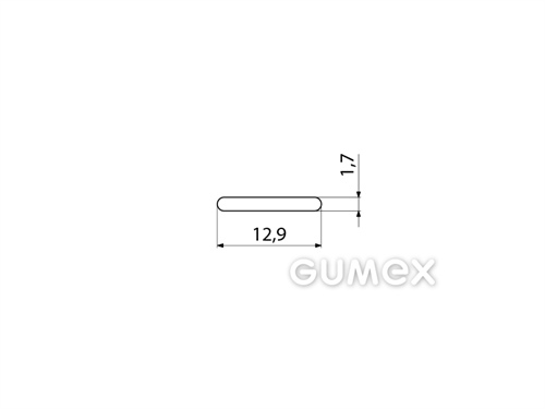 Kompaktes Silikonprofil, I-Form - 0101, 