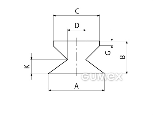 Kompaktes Silikonprofil, X-Form - 0122, 