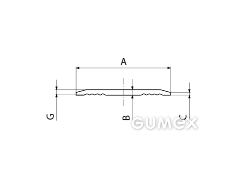 Kompaktes Silikonprofil, I-Form - 0515, 