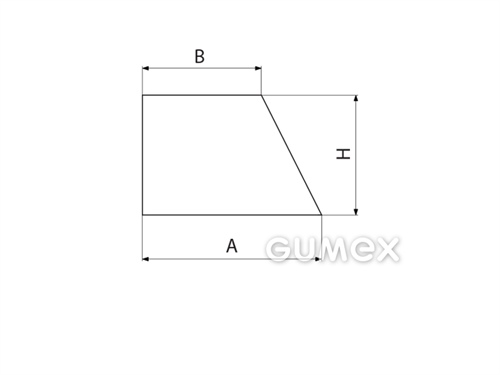 Kompaktes Silikonprofil, Trapezform - 0024, 
