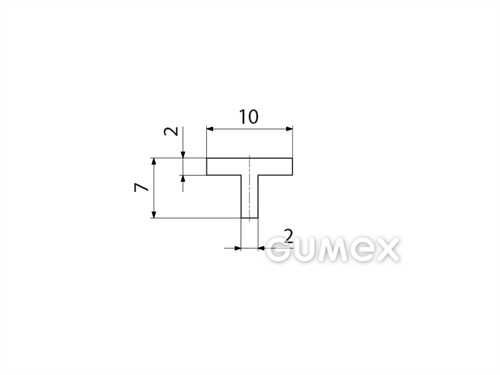 Kompaktes Silikonprofil, T-Form - 0143, 