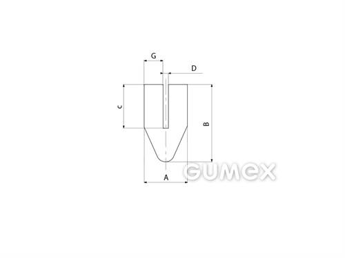 Kompaktes Silikonprofil, U-Form - 0179, 