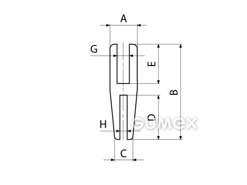 Kompaktes Silikonprofil, H-Form - 0141, 