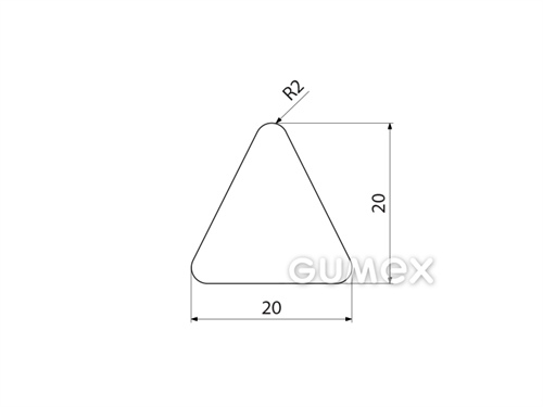 Kompaktes Silikonprofil, Dreieck-Form - 0030, 