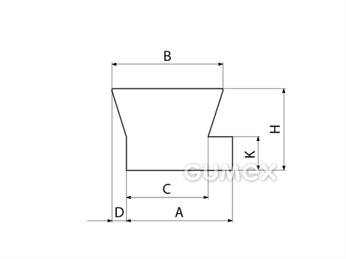 Kompaktes Silikonprofil, mit Formgebung - 0210, 